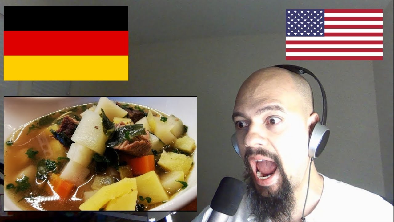 American reacts To German Kohlrabi Eintopf mal anders zubereitet