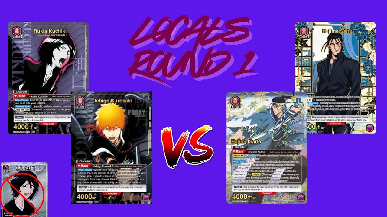 Union Arena Locals ROUND 1 / Purple Bleach (IchiRukia) VS Purp Kenshin Saito Ft. @LetsPlayZen