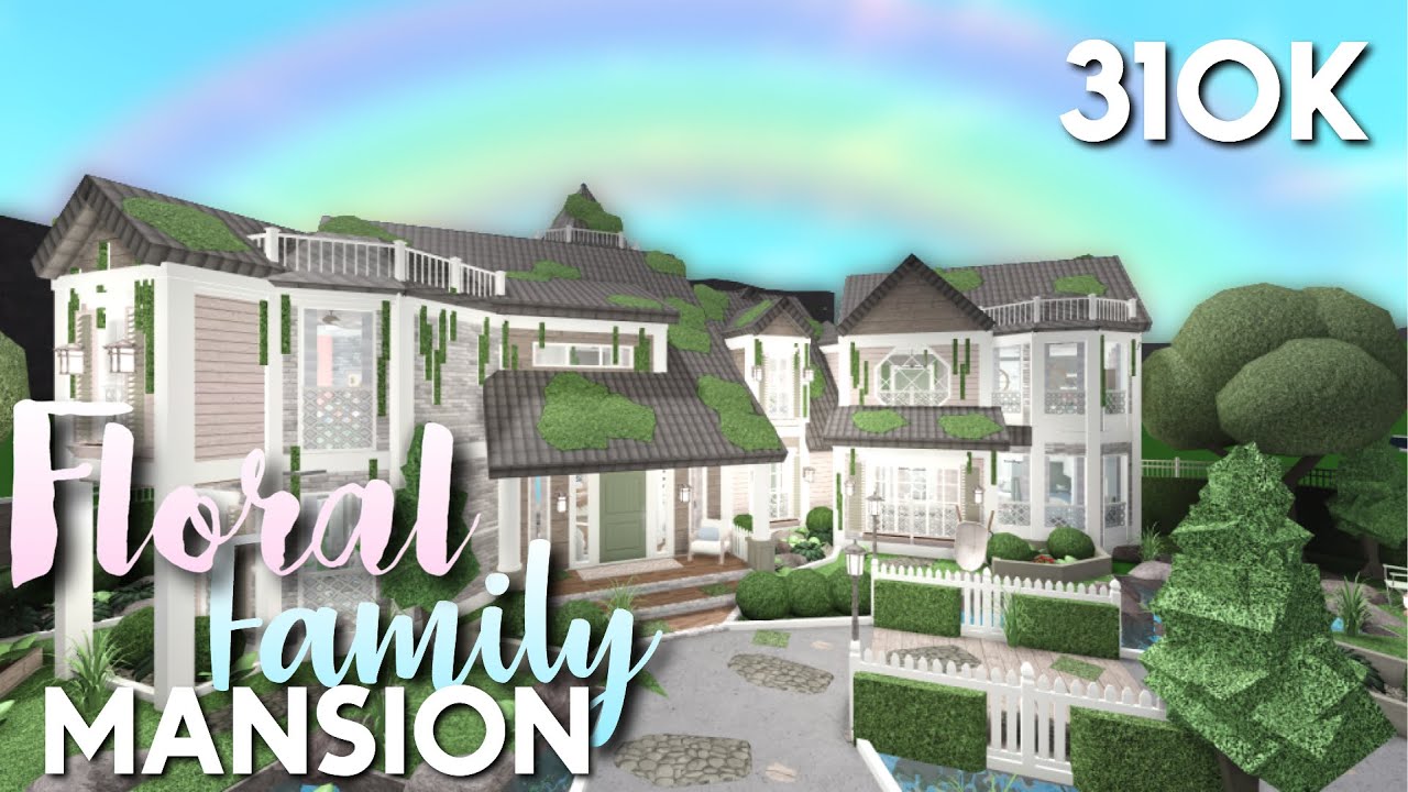FLORAL FAMILY MANSION (310K) | Welcome to Bloxburg | Speedbuild