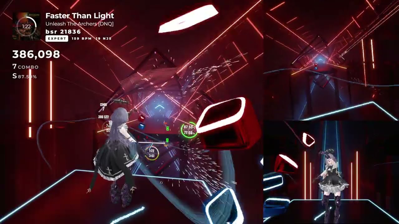 【BeatSaber】Faster Than Light_UNLEASH THE ARCHERS【expert】