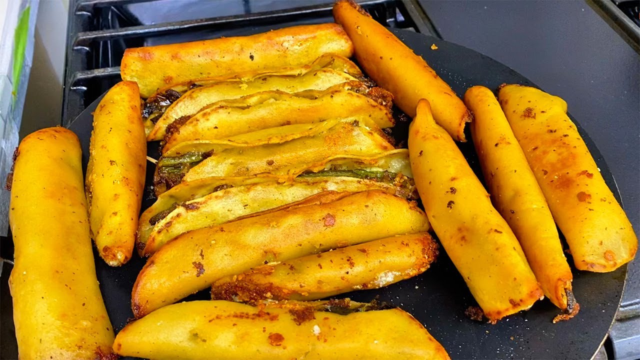 TACOS DORADOS O FLAUTAS? Rellenas de Fajita, Jalapeño y Queso 🤤