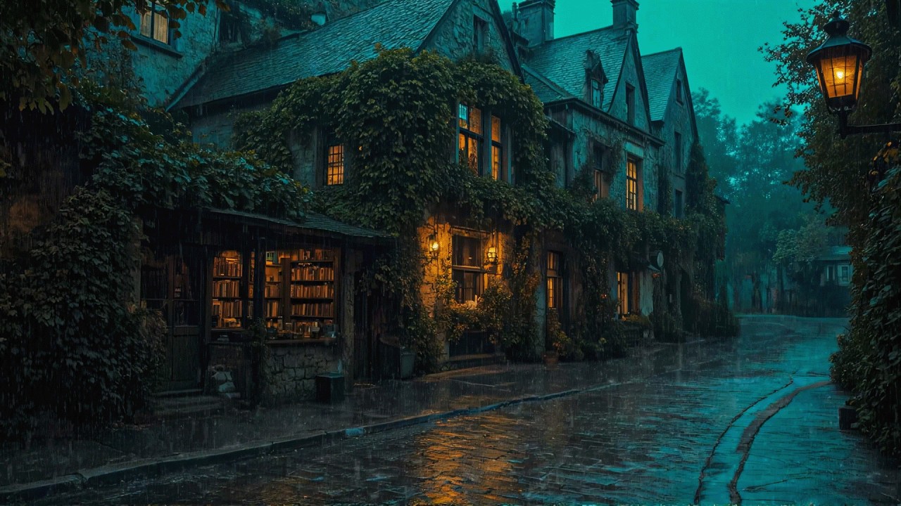 A Haunted Gothic Bookstore Space | Dark Academia Piano & Classical Music for Reading | Rainy Night