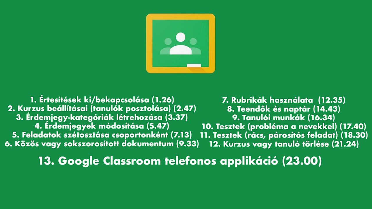 Google Classroom használata - 4. rész - Felmerülő problémák, apróbb elemek használata