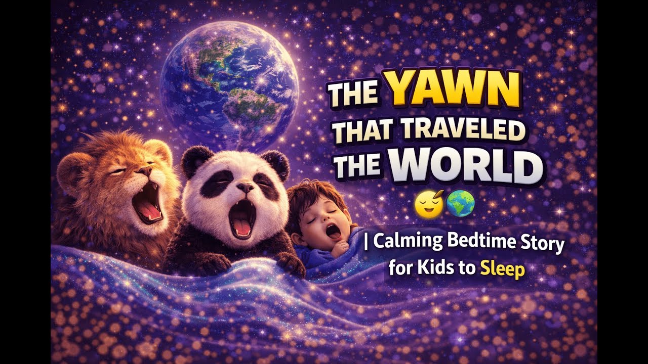 The Yawn That Traveled the World 😴🌍 | Calming Bedtime Story for Kids to Sleep