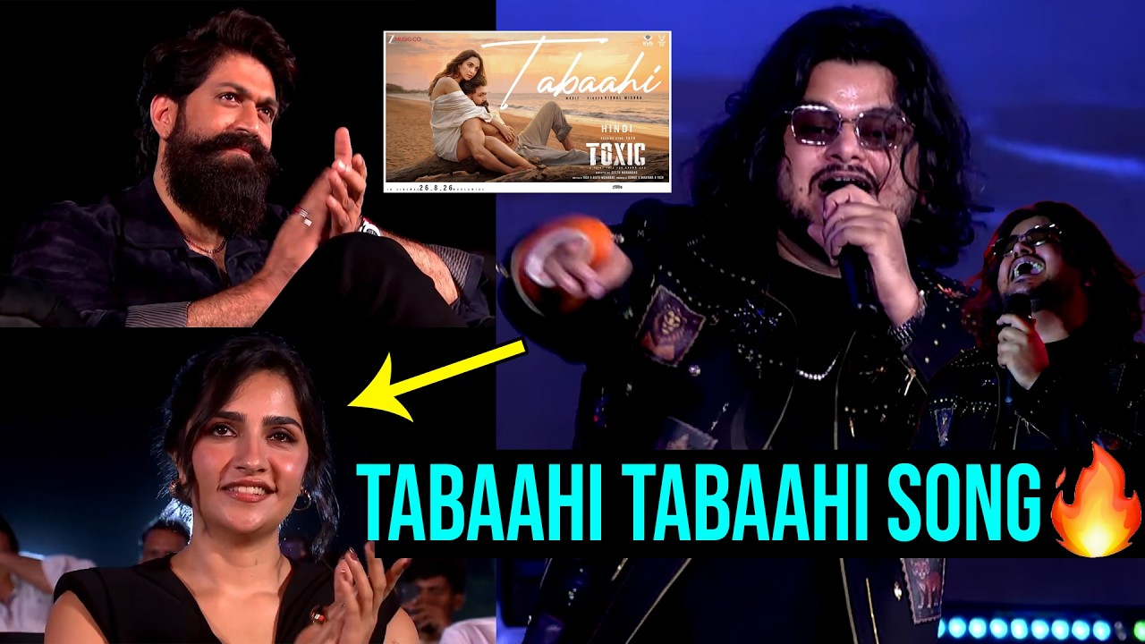 Vishal Mishra SUPERB Live Singing To Tabaahi Song At Toxic Pre release event | Yash | Filmylooks