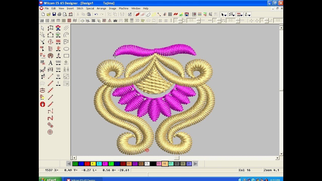 Wilcom Embroidery Designs || Embroidery Machine Design || Embroidery Work-49
