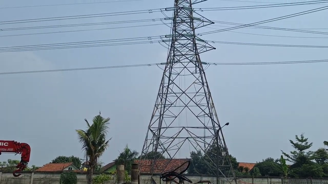 proses penarikan kabel gsw di tower sutet|| reconduktoring kawat anti petir