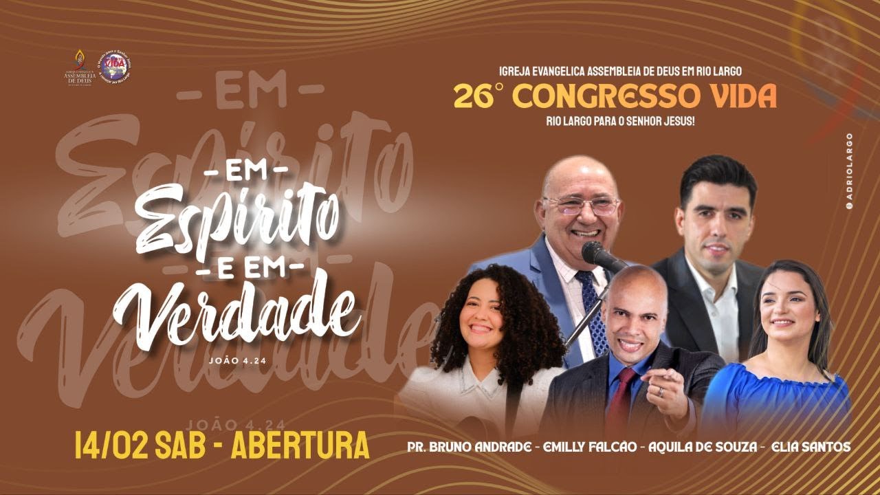 CONGRESSO VIDA 2026 | 14/02 ABERTURA #projetovida