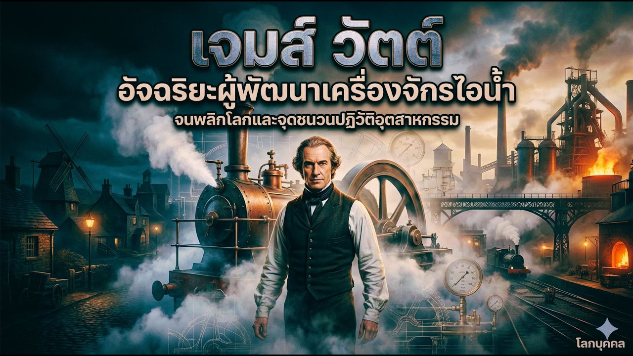 เจมส์ วัตต์ : อัจฉริยะผู้ไม่ได้คิดค้น แต่พัฒนาเครื่องจักรไอน้ำจนพลิกโลก | โลกบุคคล
