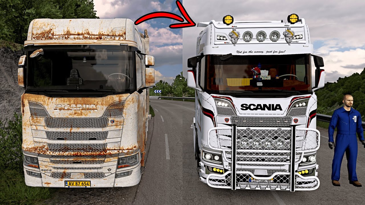 Rebuilding a Scania From Junk to Beast!   Euro Truck Simulator 2