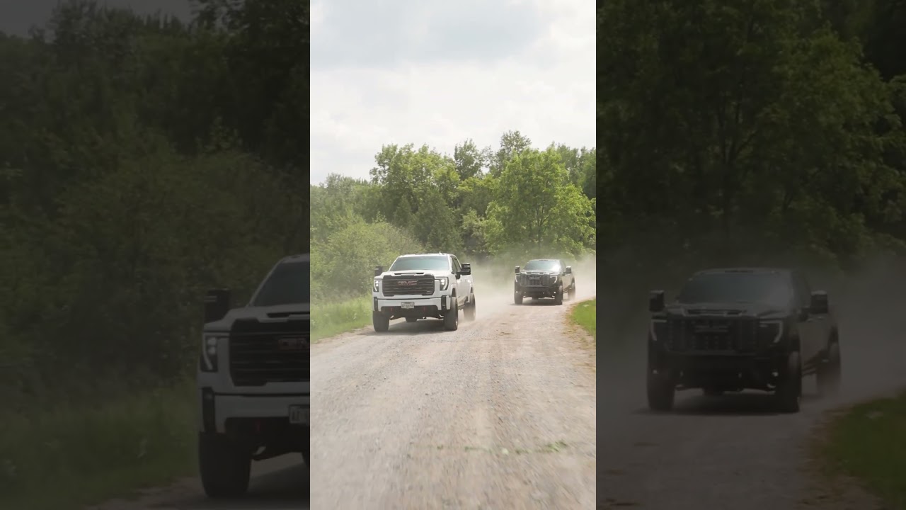 GMC AT4 HD Followed by DENALI HD 2500 🔥 #gmc #youtubeshorts #automobile #trending #shorts #truck