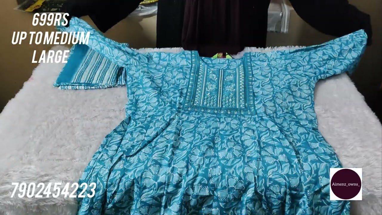 വിലക്കുറവിൽ മൊഞ്ചുള്ള കോട്ടൺ setukal 🥰medium large cotton anarkali budget friendly #aimenz_owns_ 