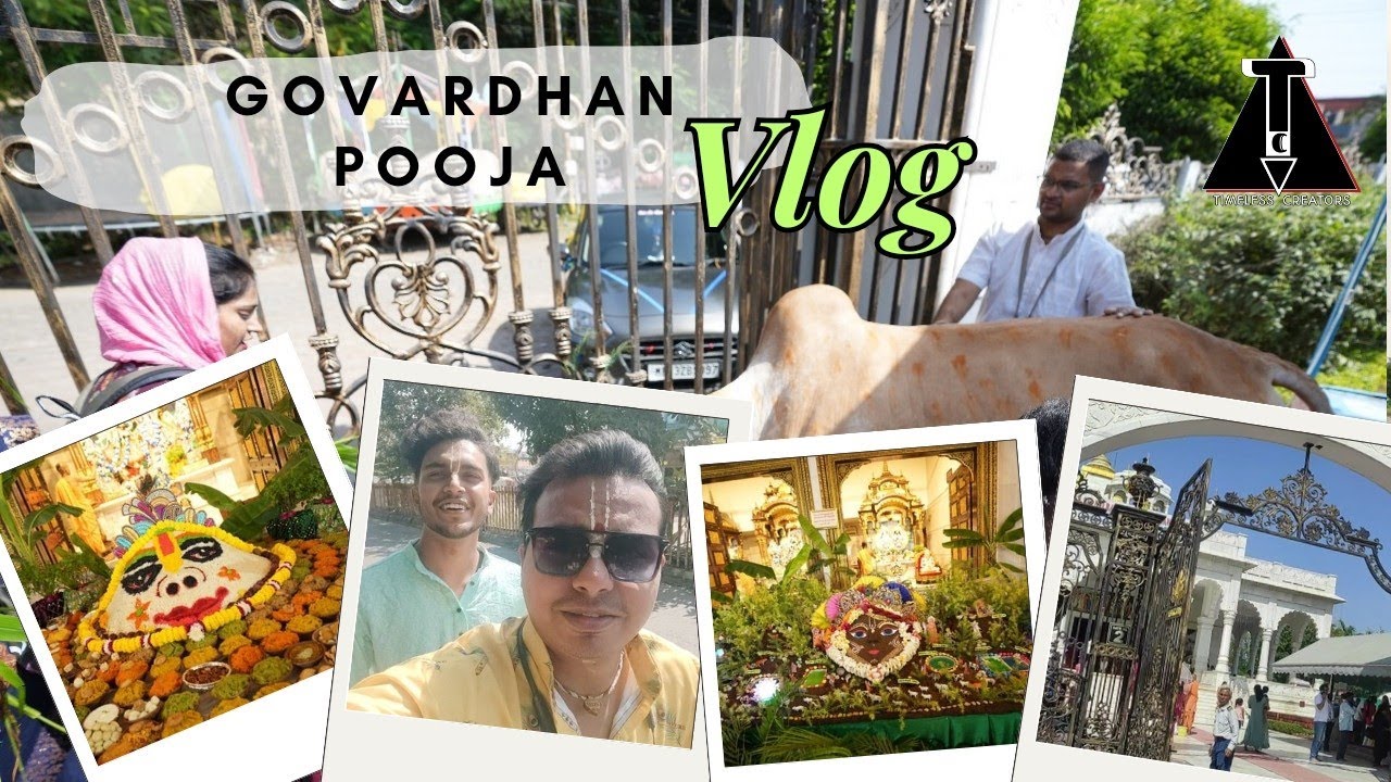 Govardhan pooja Vlog iskcon ujjain || Timeless creators|| Abhishek marmat