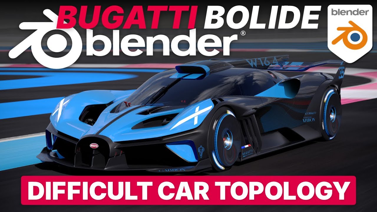 How to Model Hyper Cars in Blender - Bugatti Bolide Topology Tutorial