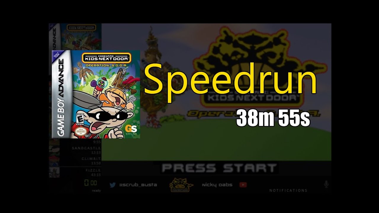 [Speedrun] Codename Kids Next Door: Operation S.O.D.A. (38m 55s)