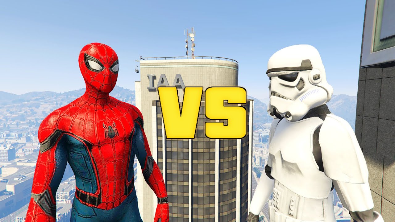GTA 5 SUPERHEROES VS VILLAINS Ragdolls | Spiderman VS Stormtrooper (Euphoria Physic | Funny Moments)