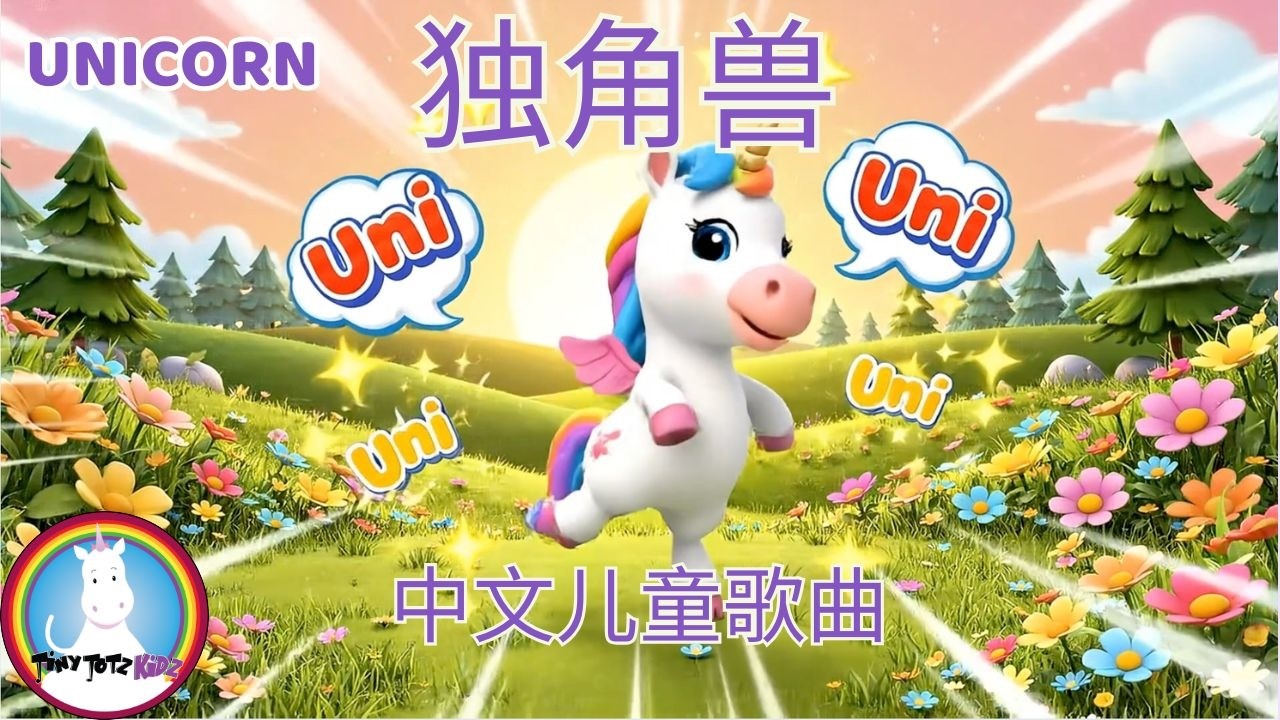 独角兽 Unicorn 中文儿童歌曲 | Mandarin Kids Song | Tiny Totz Kidz