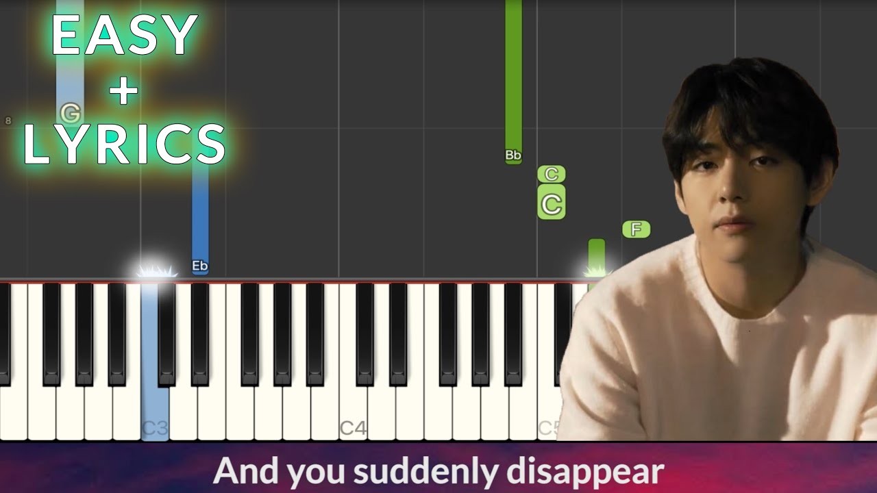 BTS (방탄소년단) 'Film out' EASY Piano Tutorial + English Lyrics