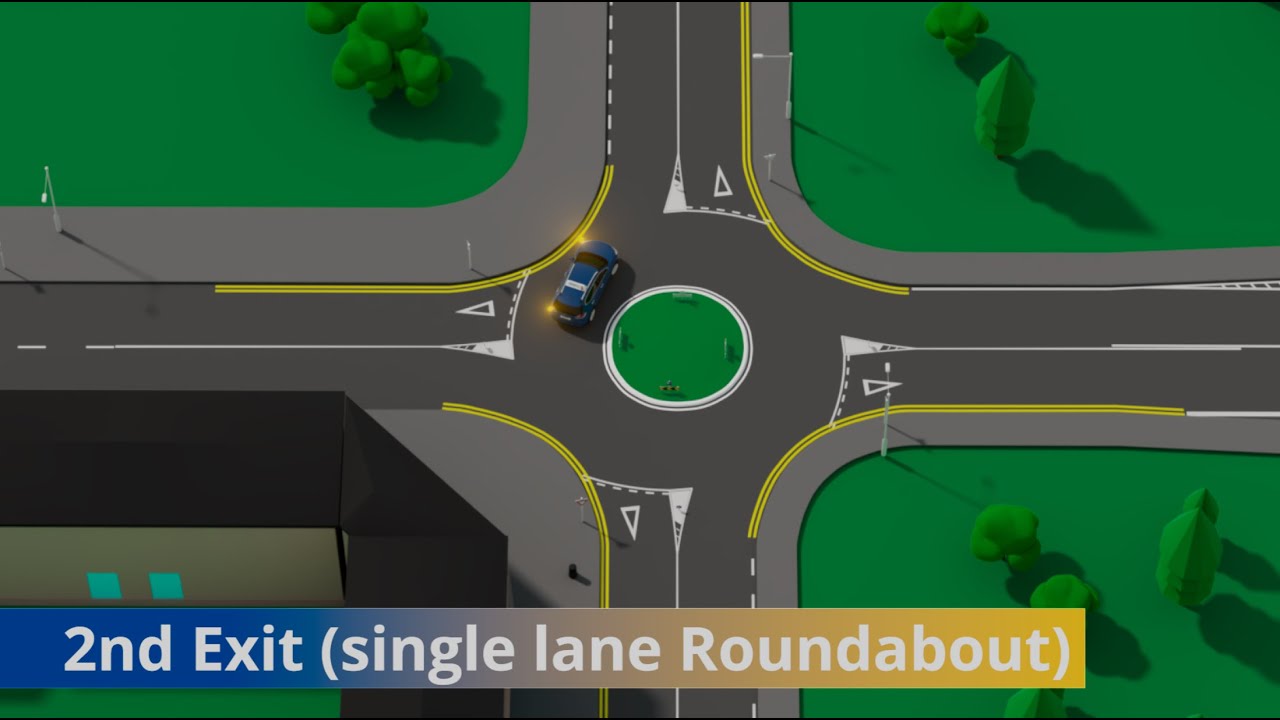 Driving Test Tips - 2nd Exit single lane roundabout