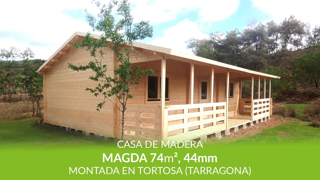 Casa de madera MAGDA 74m², 44mm montada en TORTOSA (TARRAGONA)