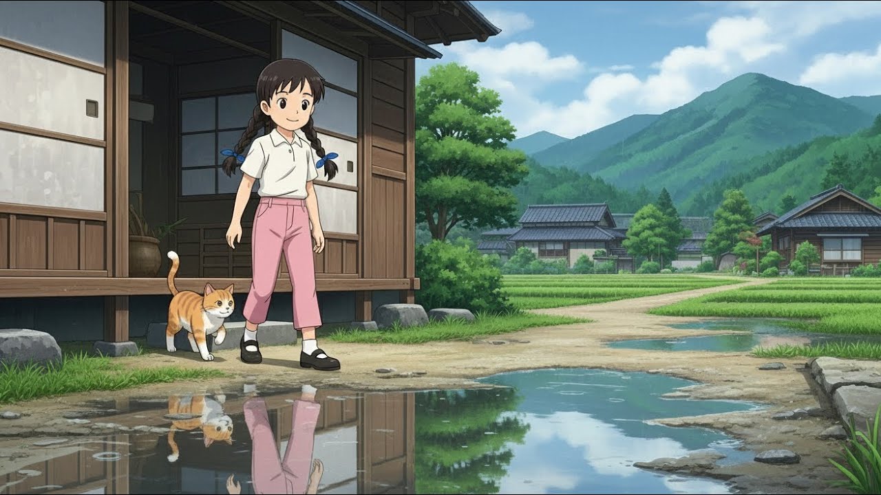 Lost in the Rainy Forest | Emotional Animation of a Girl and Her Cat