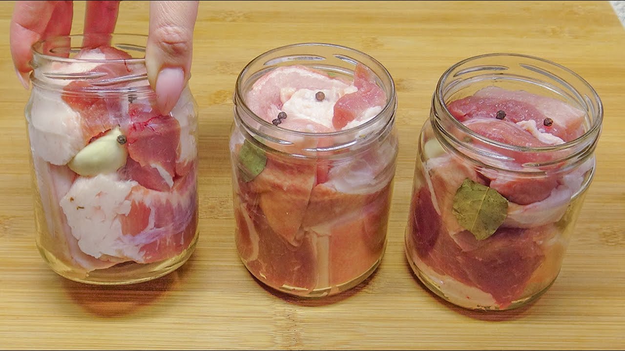 Кладу мясо в банки и получается вкуснейшее мясное блюдо, рецепт мяса # 17