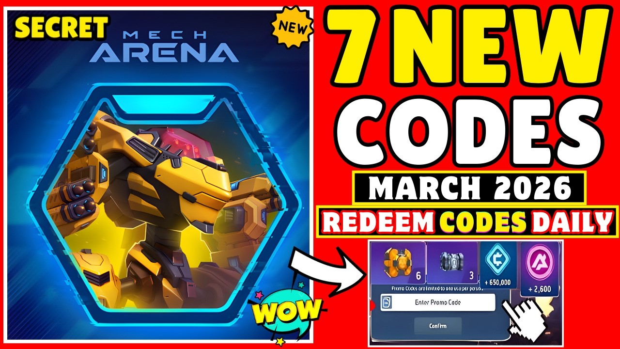 💥SURPRISE💥 MECH ARENA PROMO CODES MARCH 2026 - MECH ARENA CODES 2026 - MECH ARENA CODES