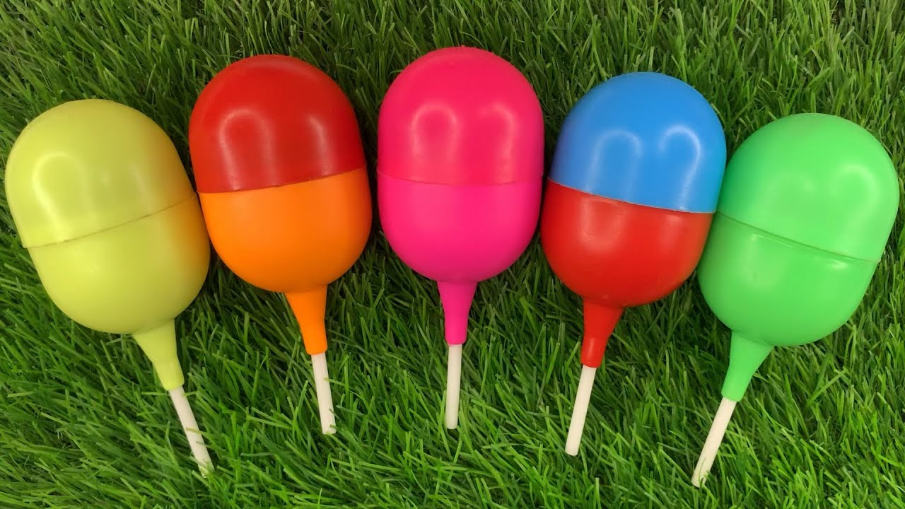 New Glitter Rainbow Lollipop Candy I Cutting| ASMR | Satisfying Video 