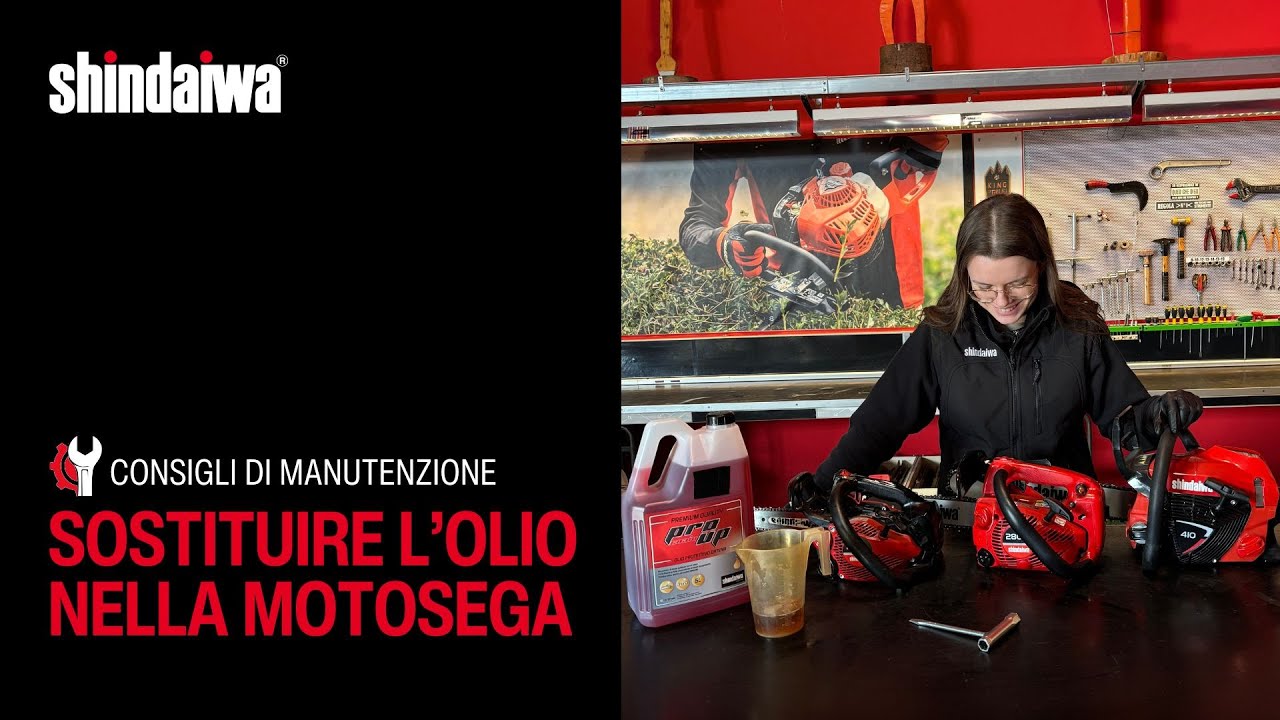 Come sostituire l'olio nelle motoseghe Shindaiwa
