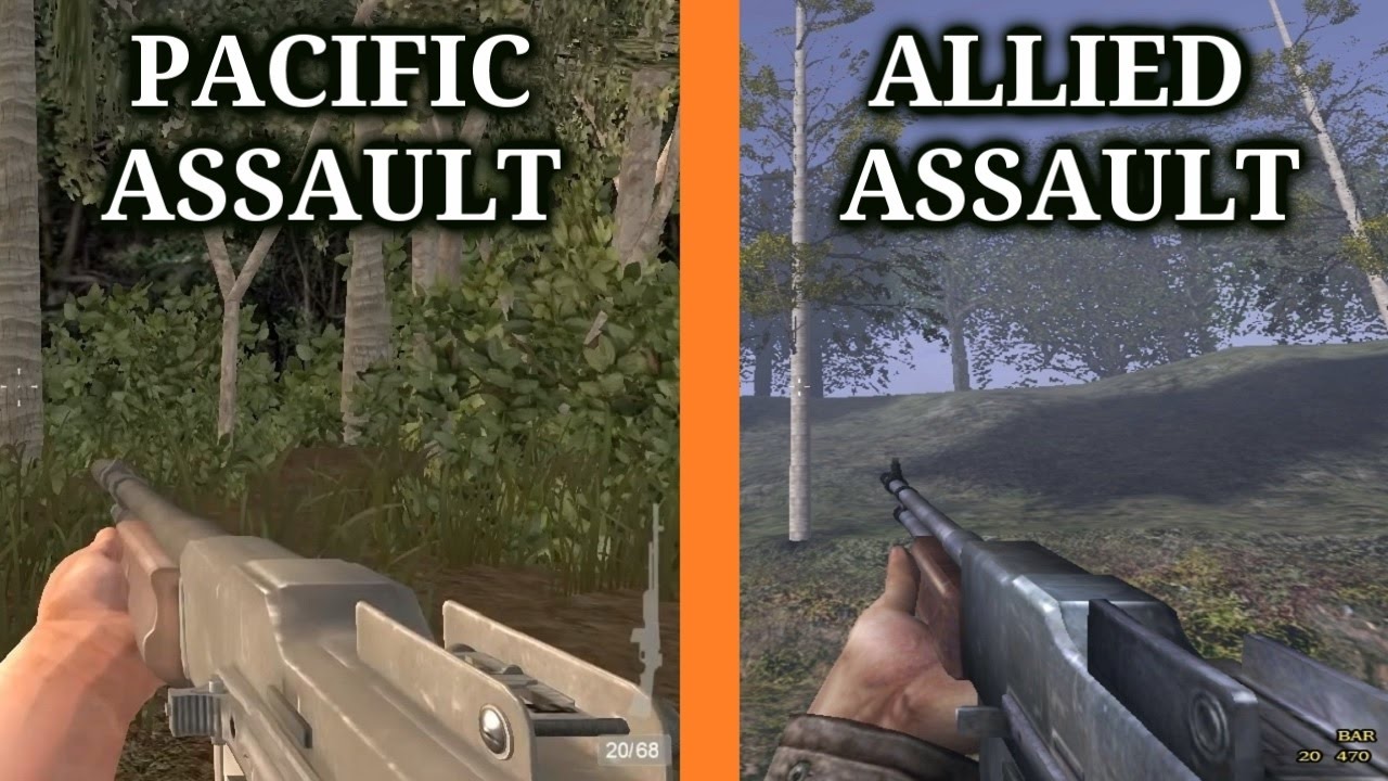 Medal of Honor: Allied Assault VS Pacific Assault Weapon Comparison(Sounds & Animations)