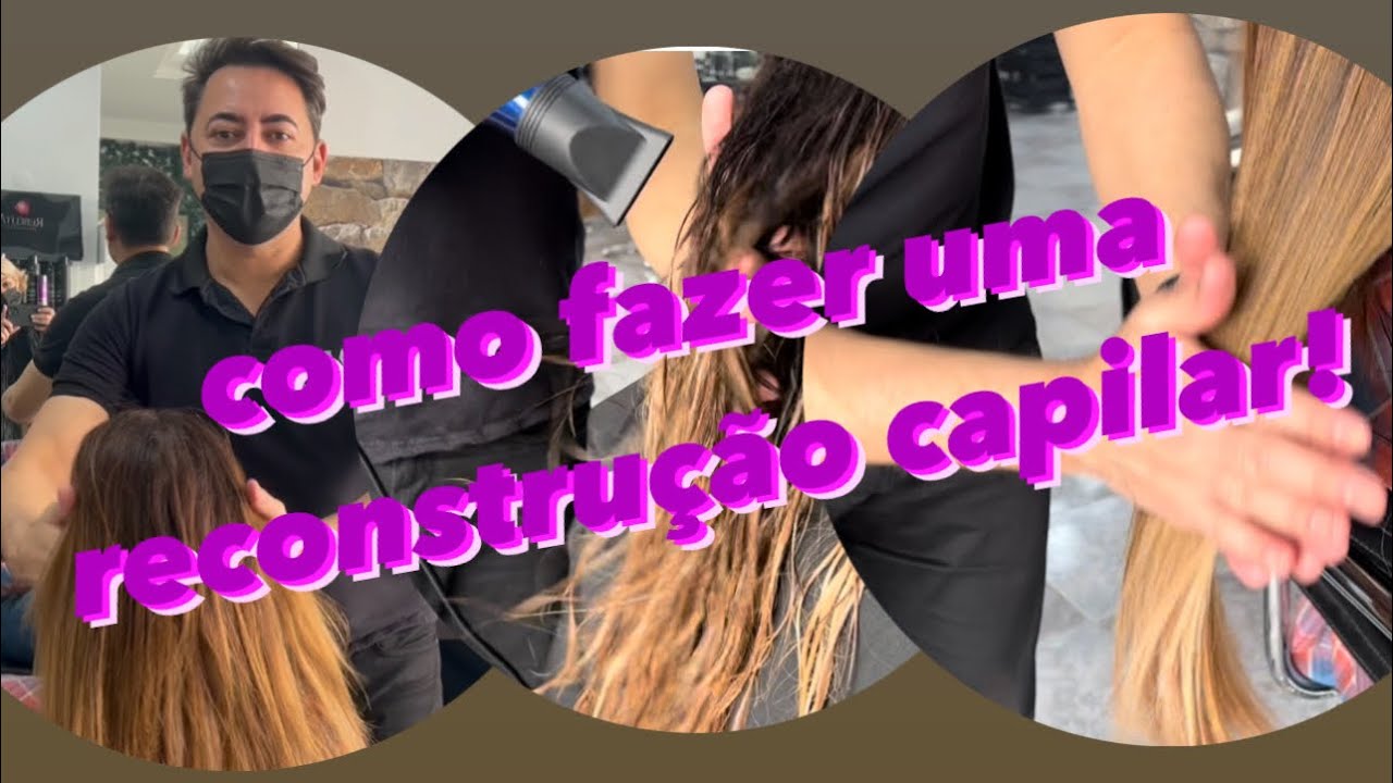 Como fazer um reconstrução capilar usando o secador✅🇵🇹🇧🇷