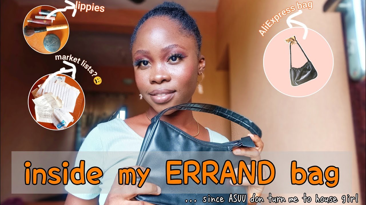 WHAT'S IN MY ERRAND BAG 2022 | lippies+pens+this bag is my best friend || in the bag nigeria