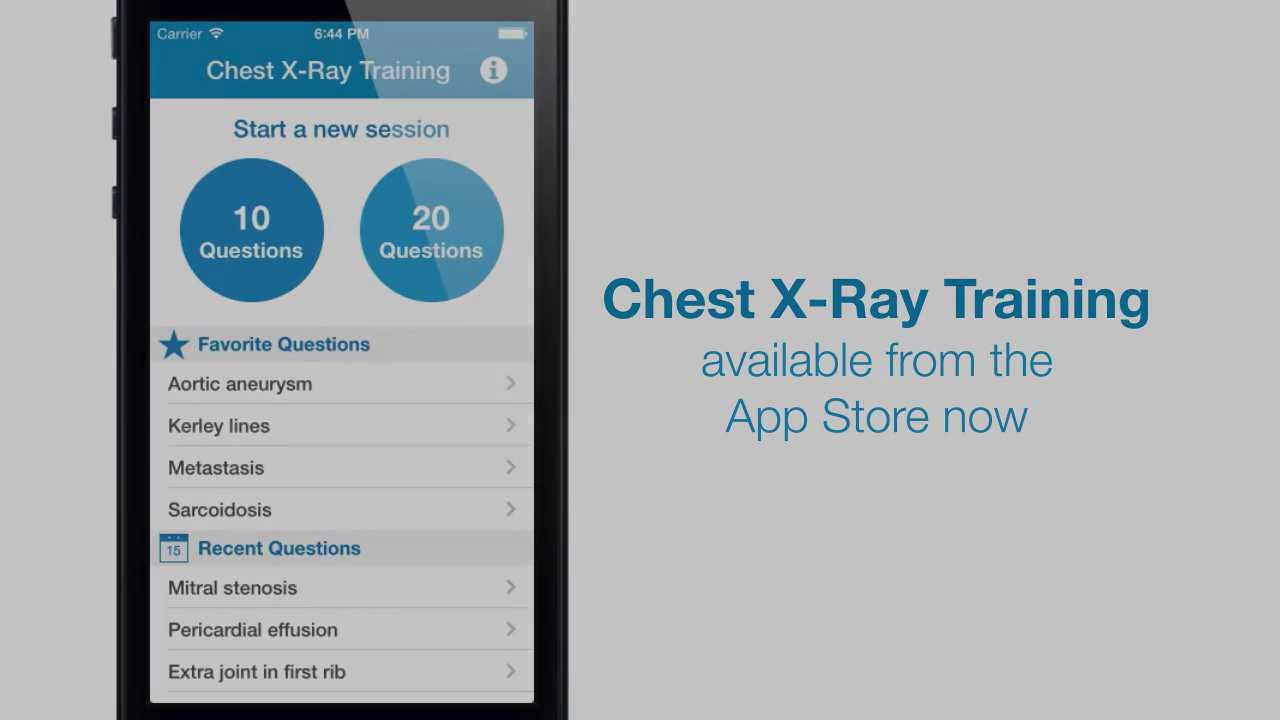 Chest X-Ray Training iPhone App