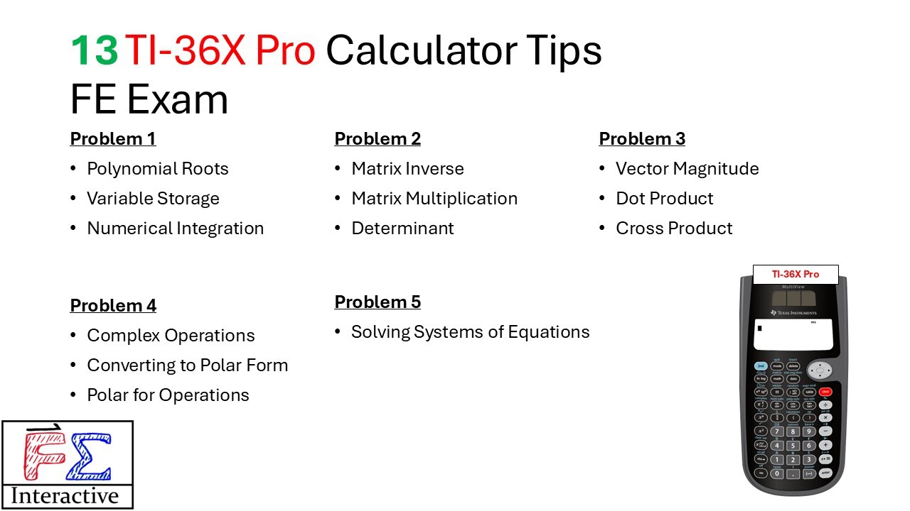 FE Exam Calculator Mastery – 13 TI 36X Pro Tips That Save You Time