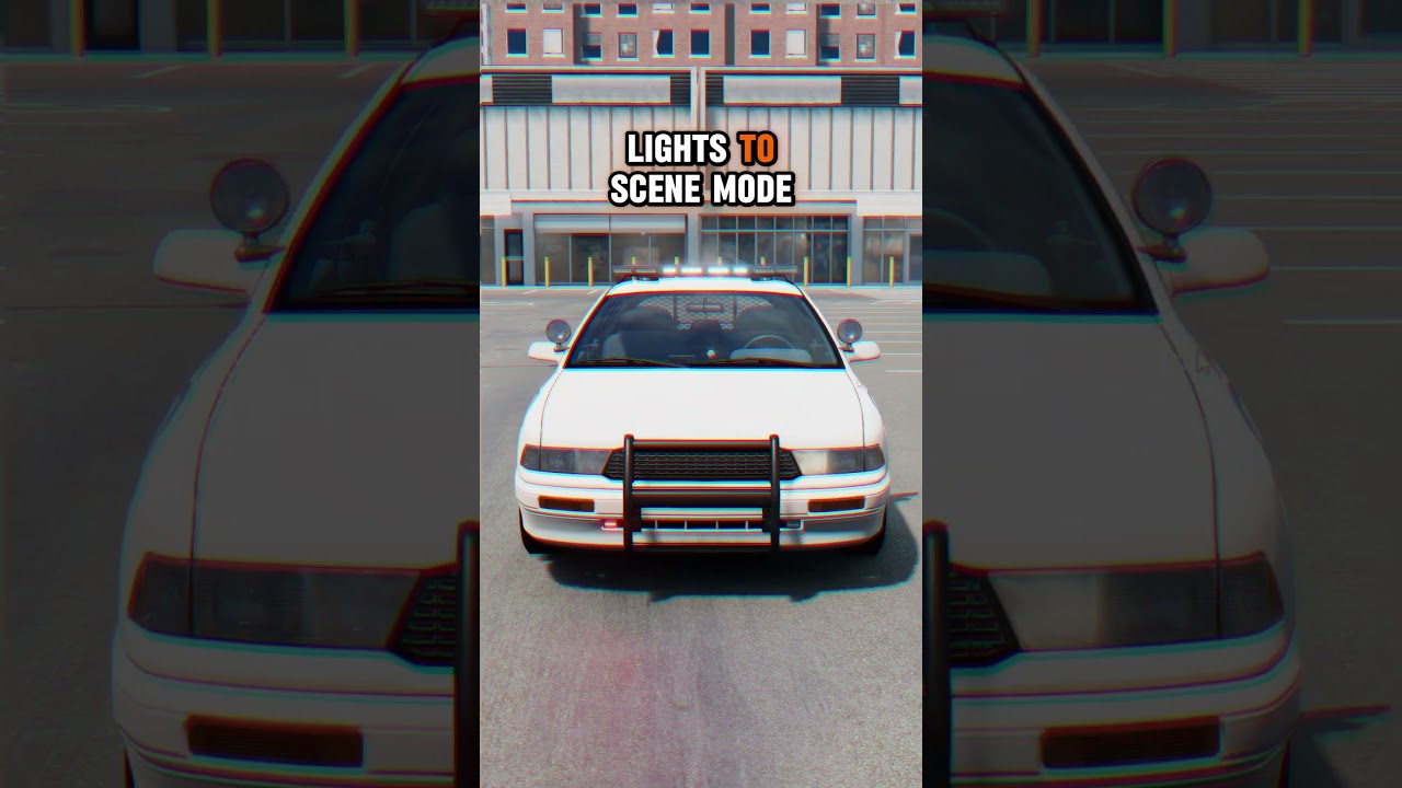 BeamNG Tips & Tricks No.21 🚨 Police Lights! #shorts