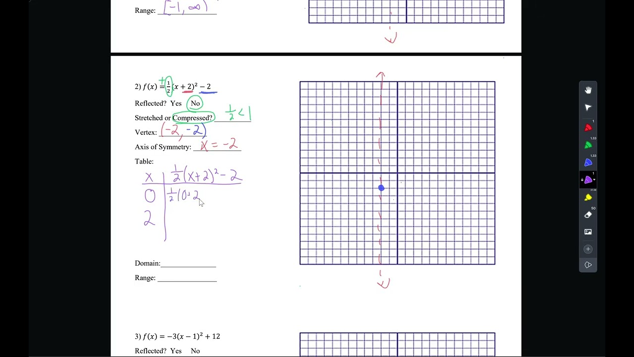 Unit7D1Tech: Graphing Quadratics in Vertex Form