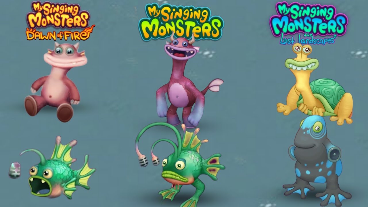 Dawn of Fire Vs My Singing Monsters Vs The Lost Landscapes Redesign Comparisons ~ My Singing Monster