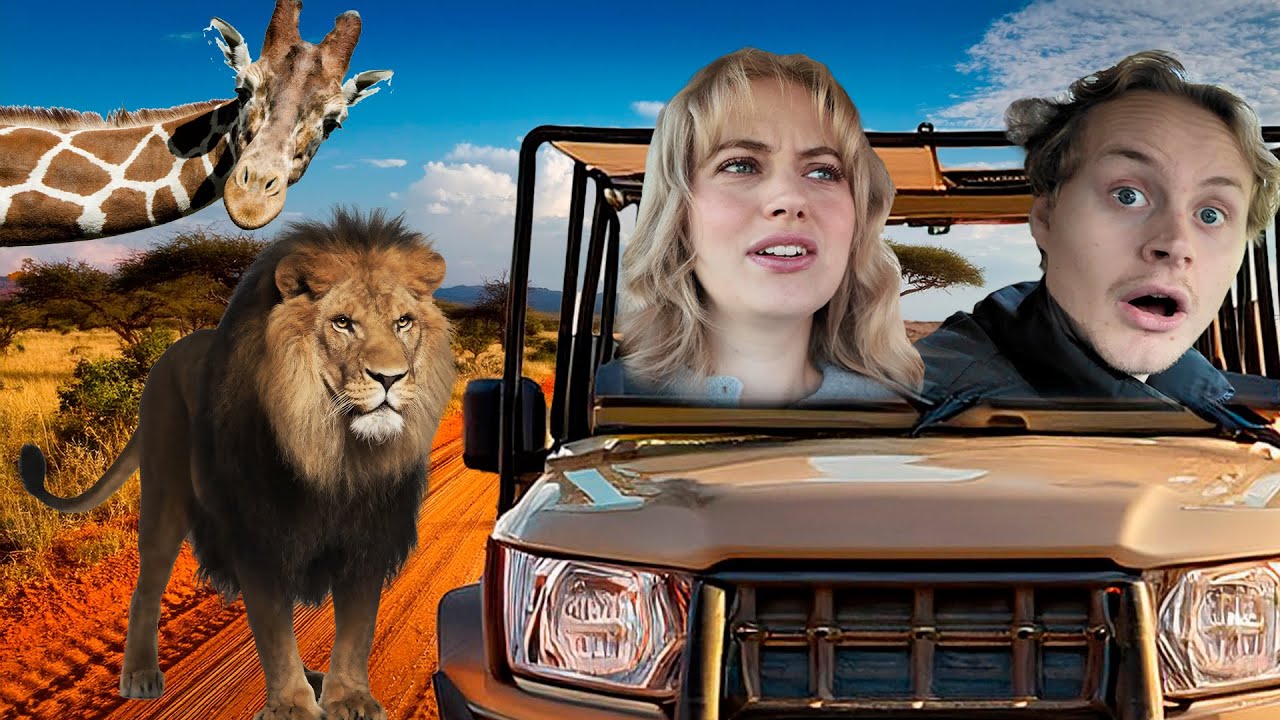 OMRINGET AF LØVER PÅ SAFARI