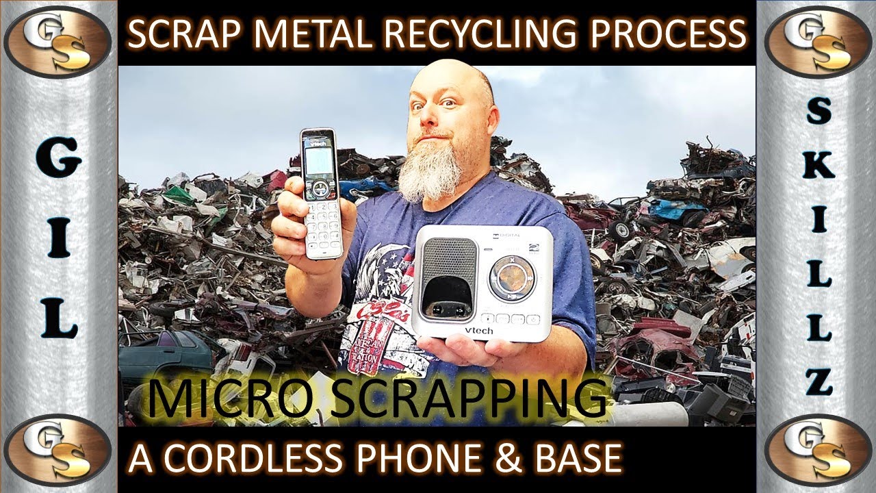 SCRAP METAL RECYCLING PROCESS - MICRO SCRAPPING A CORDLESS PHONE WITH ANSWERING MACHINE