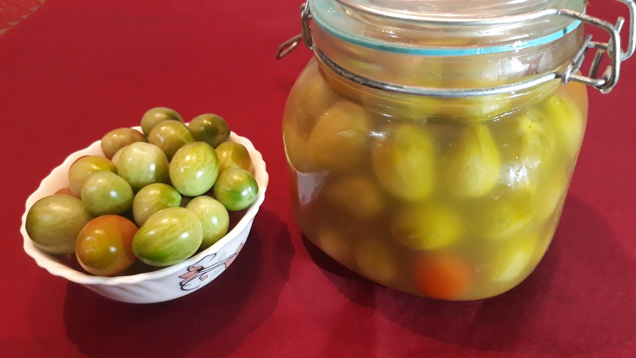 Pickled Cherry Tomatoes | How to Preserve Tomato and Olive | Pickled Tomatoes