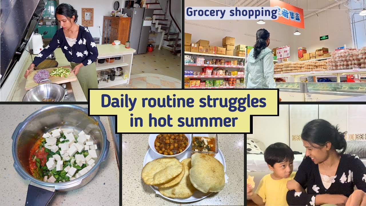 Chole Bhature & Routine when life is busy I Husband went on a trip