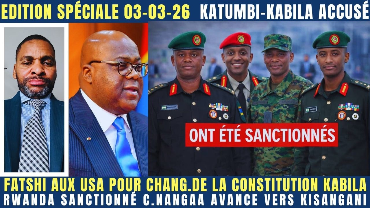 FATSHI AUX USA POUR LE CHANGEM. DE LA CONSTITUTION KABILA SE PRÉPARE CO.NANGAA AVANCE VERS KISANGANI