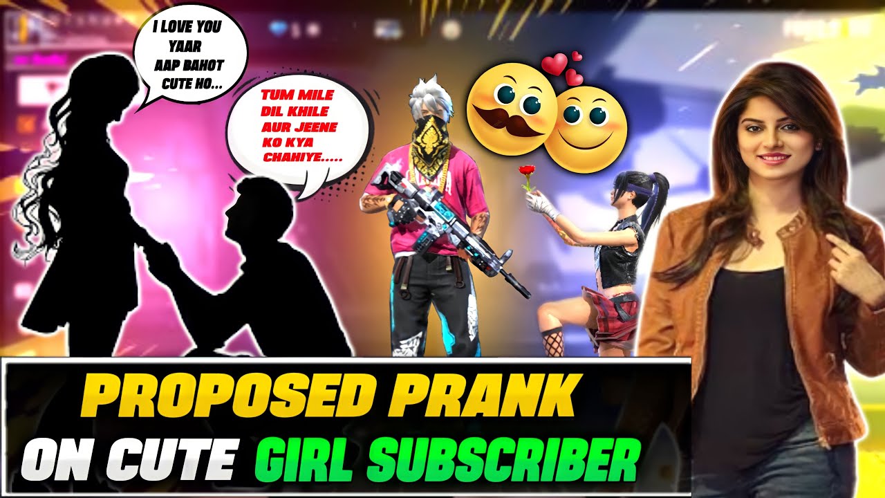 Proposed Prank On Cute Girl Random 😍 || Gone Wrong || Gone emotional || Garena Freefire ❤️