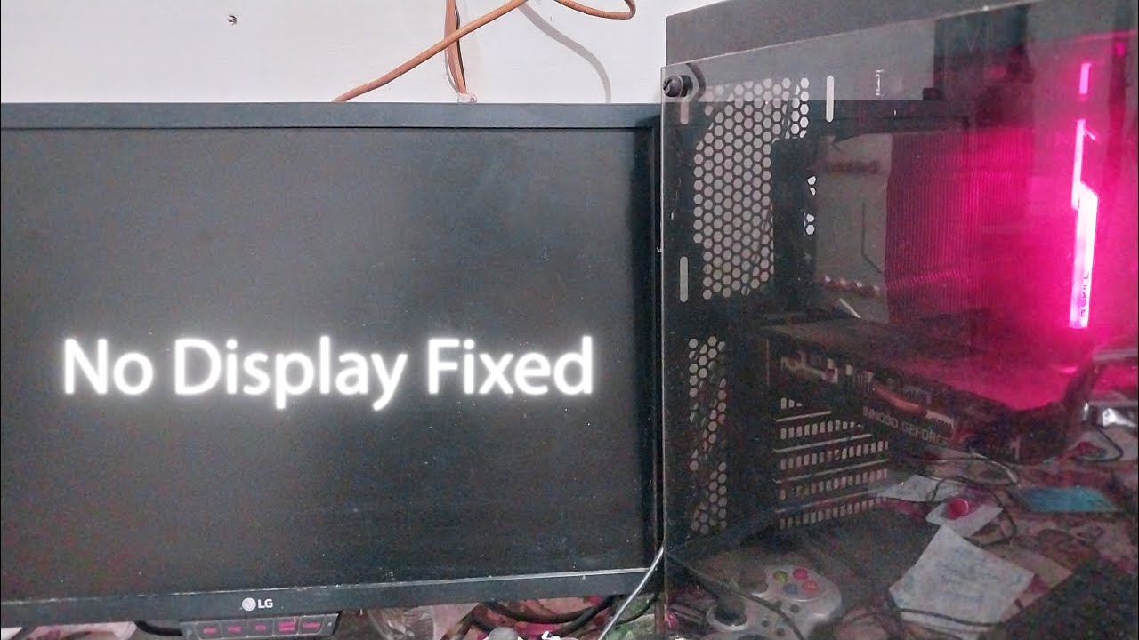 No signal in monitor | PC turns on but no display