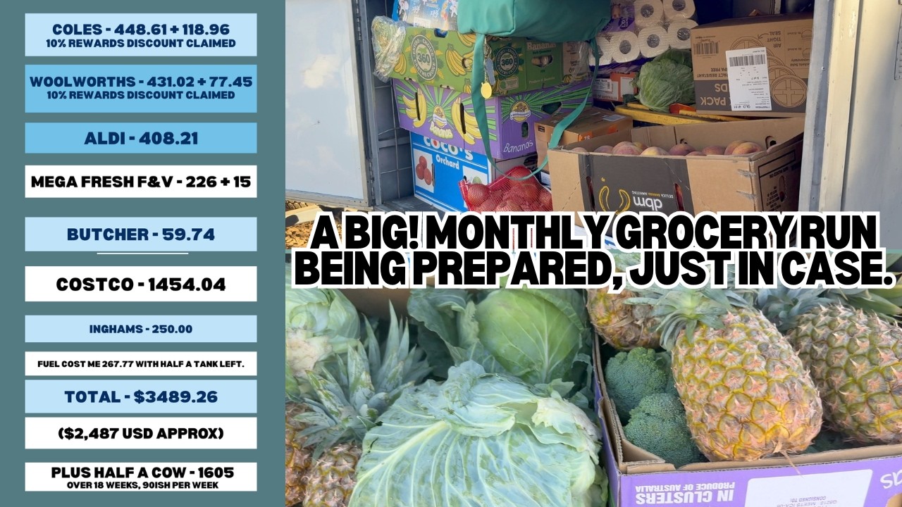 A Big Monthly Grocery Run - Stocking up. - Off Grid Australia