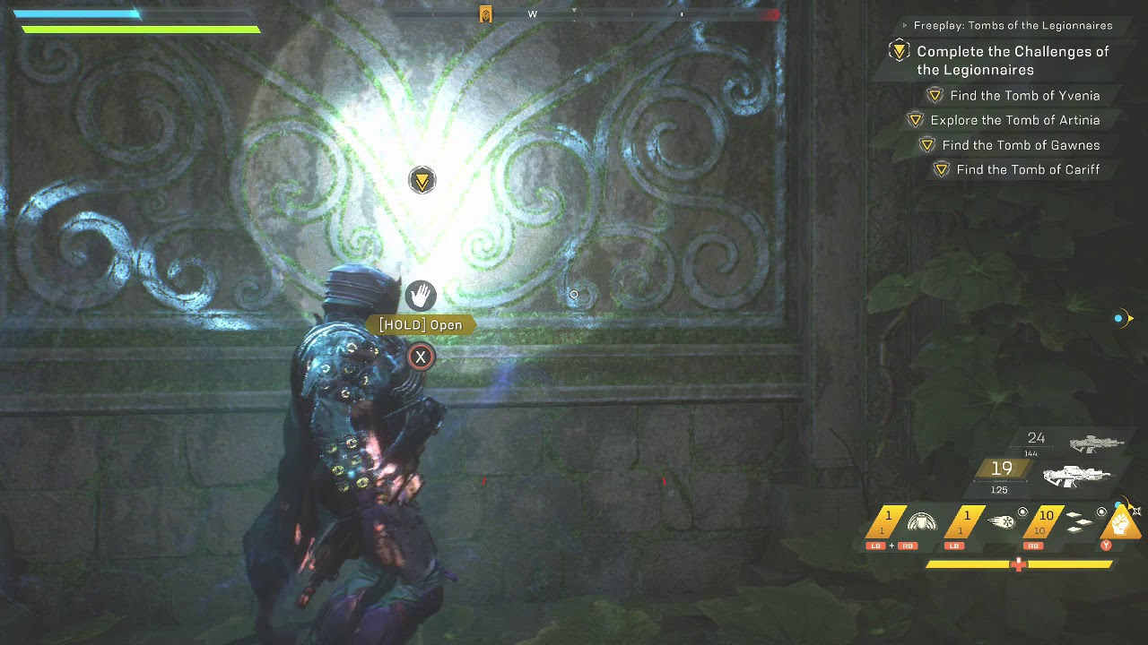 Anthem Harvest Mineral Open Treasure Chest Near Tomb of Artinia