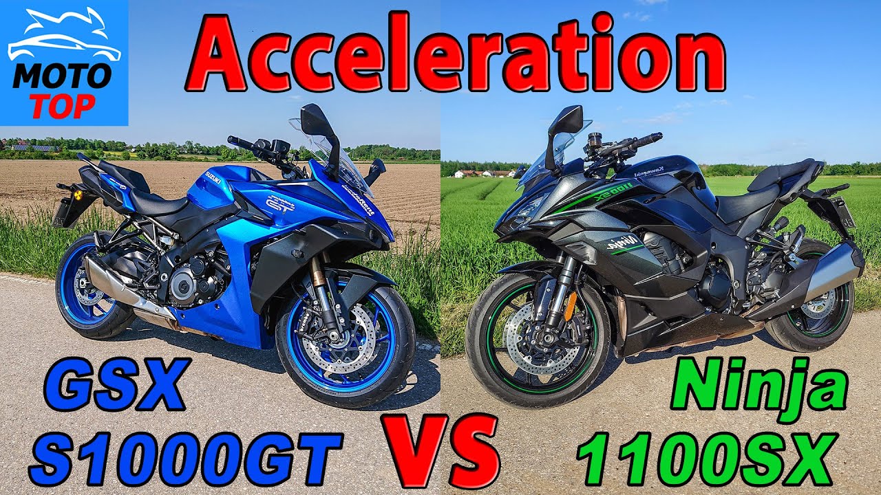 Suzuki GSX-S1000GT vs Kawasaki Ninja 1100SX - ACCELERATION Comparison - Gopro GPS measured