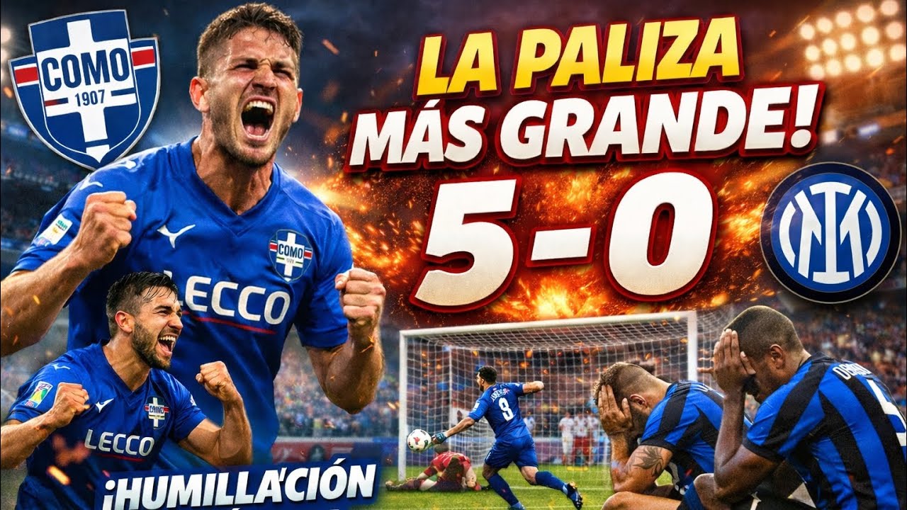 HISTÓRICO, El Como HUMILLA 5-0 al Inter de Milán 😱