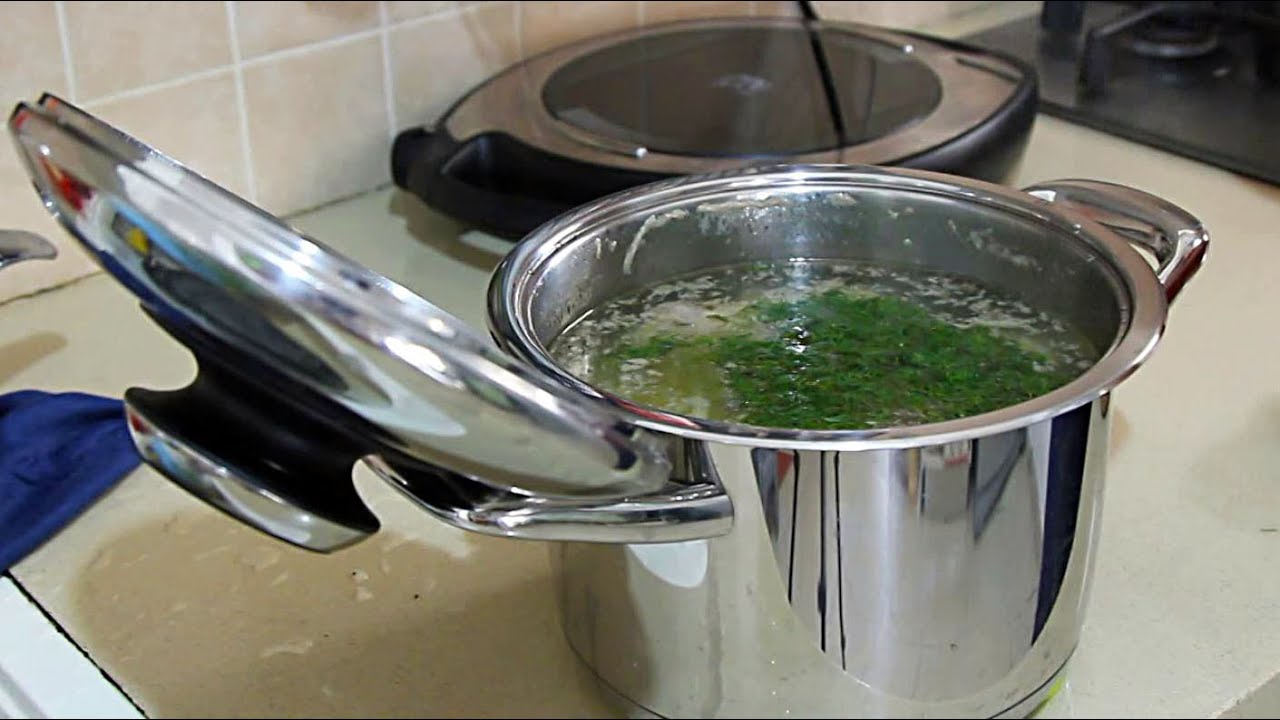 Куриный суп. Суп без зажарки. В посуде АМС. Cooking with AMC.