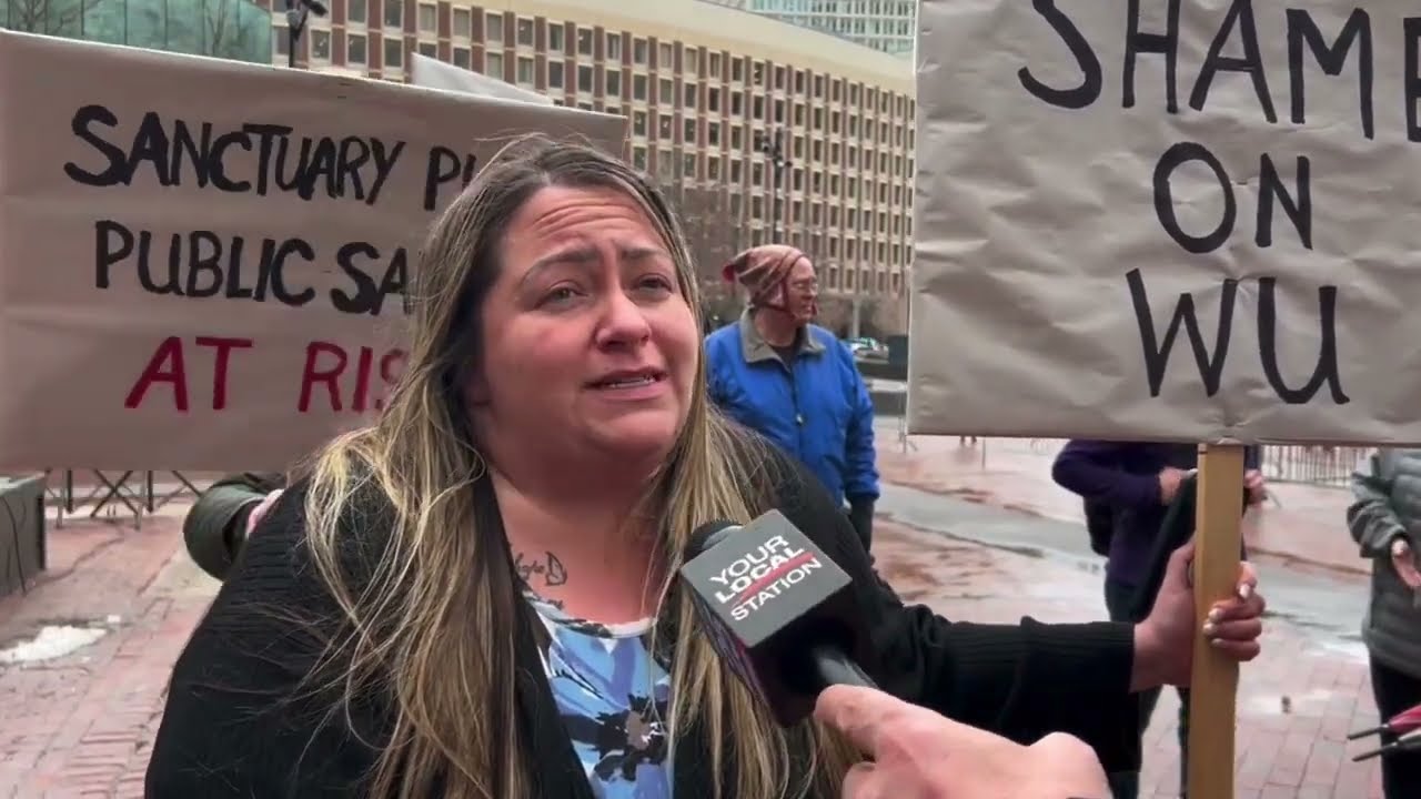 Former Boston City Council candidate protests Mayor Wu before congressional hearing on sanctuary law